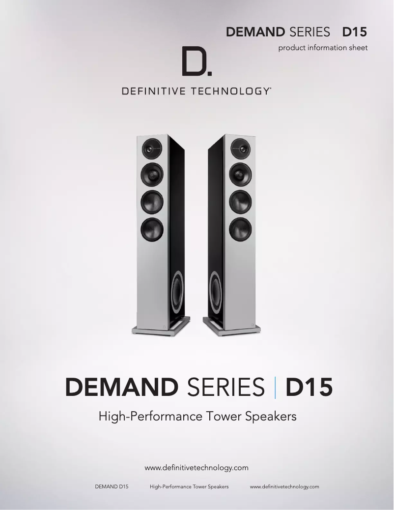 Image de la première page du manuel de l'appareil Demand Series D15