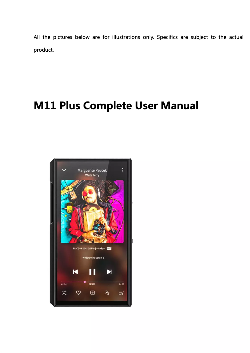 Page 1 de la notice Manuel utilisateur FiiO M11 Plus LTD