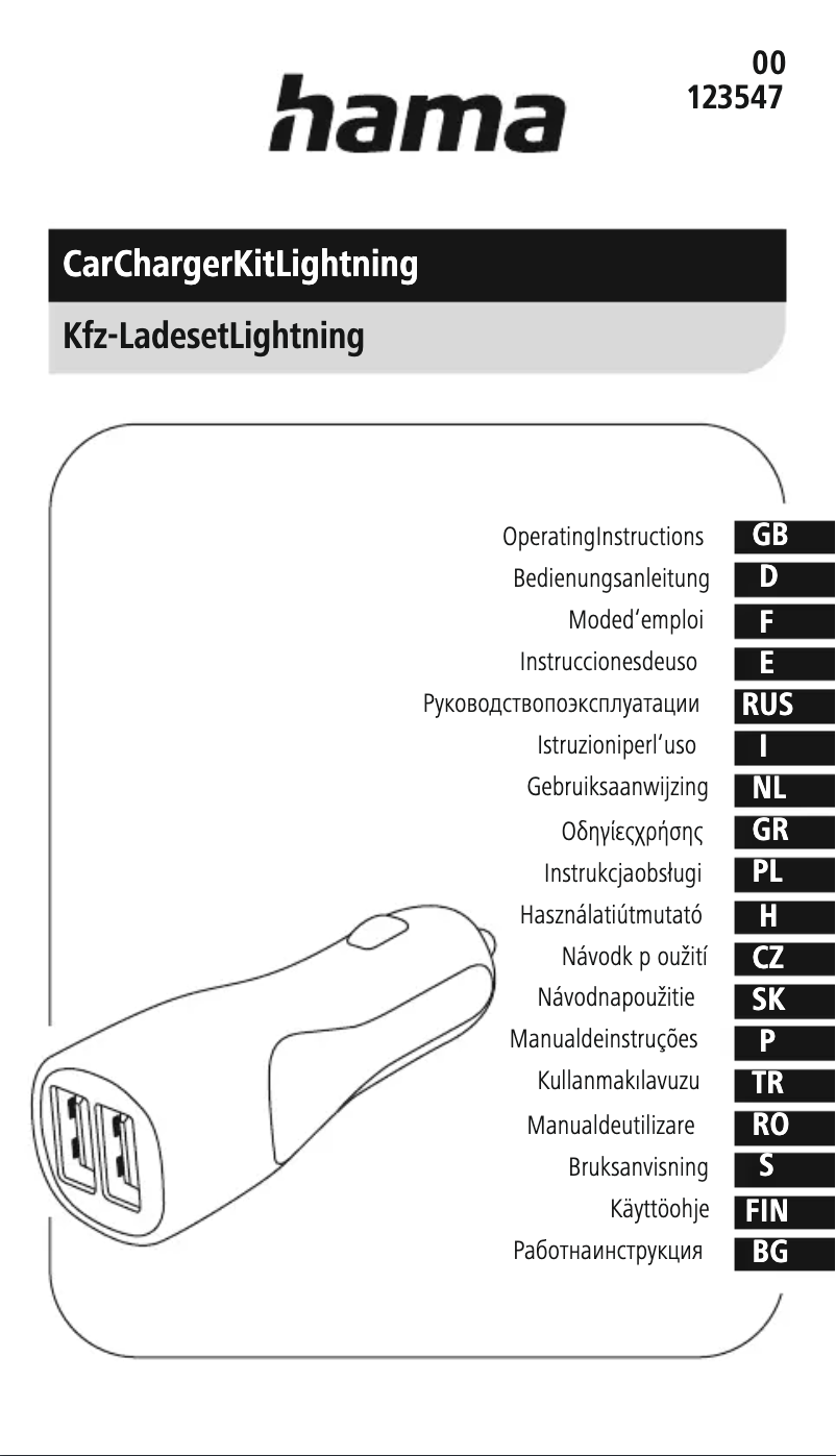 Page n°1 - Manuel utilisateur Hama Auto-Detect 108340