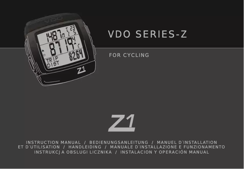 Image de la première page du manuel de l'appareil Z1