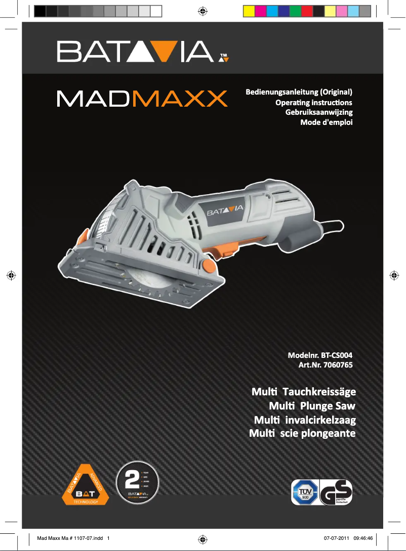 Imagen de la primera página del manual del dispositivo MadMaxx BT-CS004