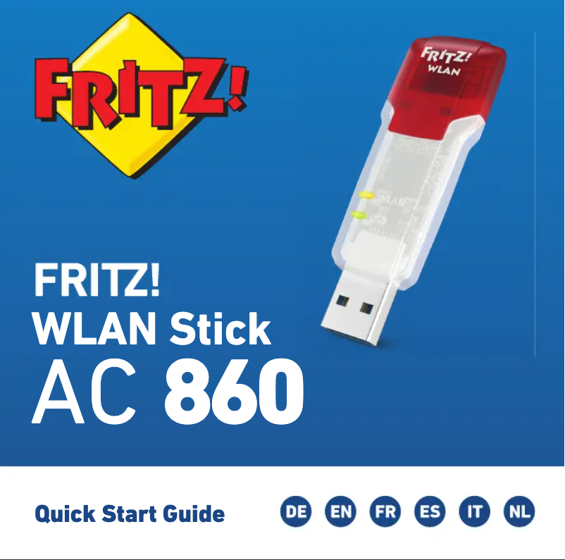 Image de la première page du manuel de l'appareil FRITZ WLAN USB Stick AC 860 Edition