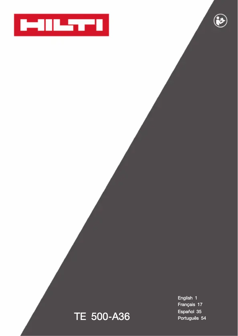 Página 1 del manual Manual de usuario Hilti TE 500-A36 SDS