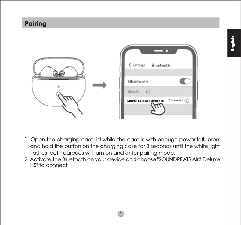 Page n°1 - Manuel utilisateur SoundPEATS Air3 Deluxe HS
