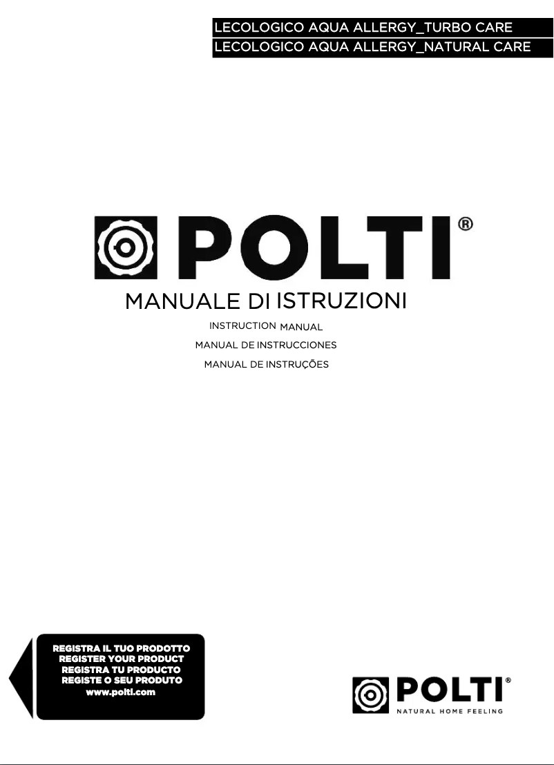 Page n°1 - Manuel utilisateur Polti Lecologico Allergy Parquet Forzaspira