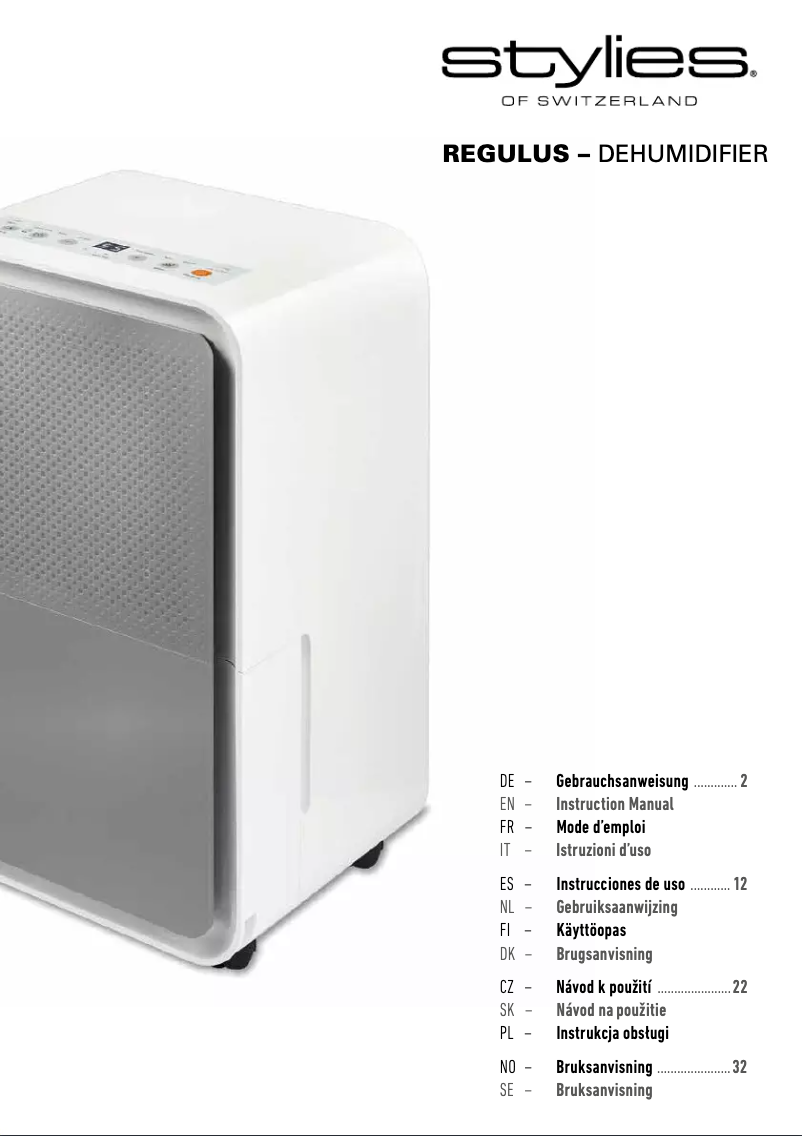 Page n°1 - Manuel utilisateur Stylies Regulus