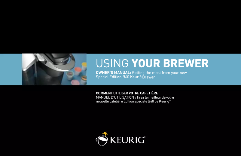 Page n°1 - Manuel utilisateur Keurig B60 Special Edition