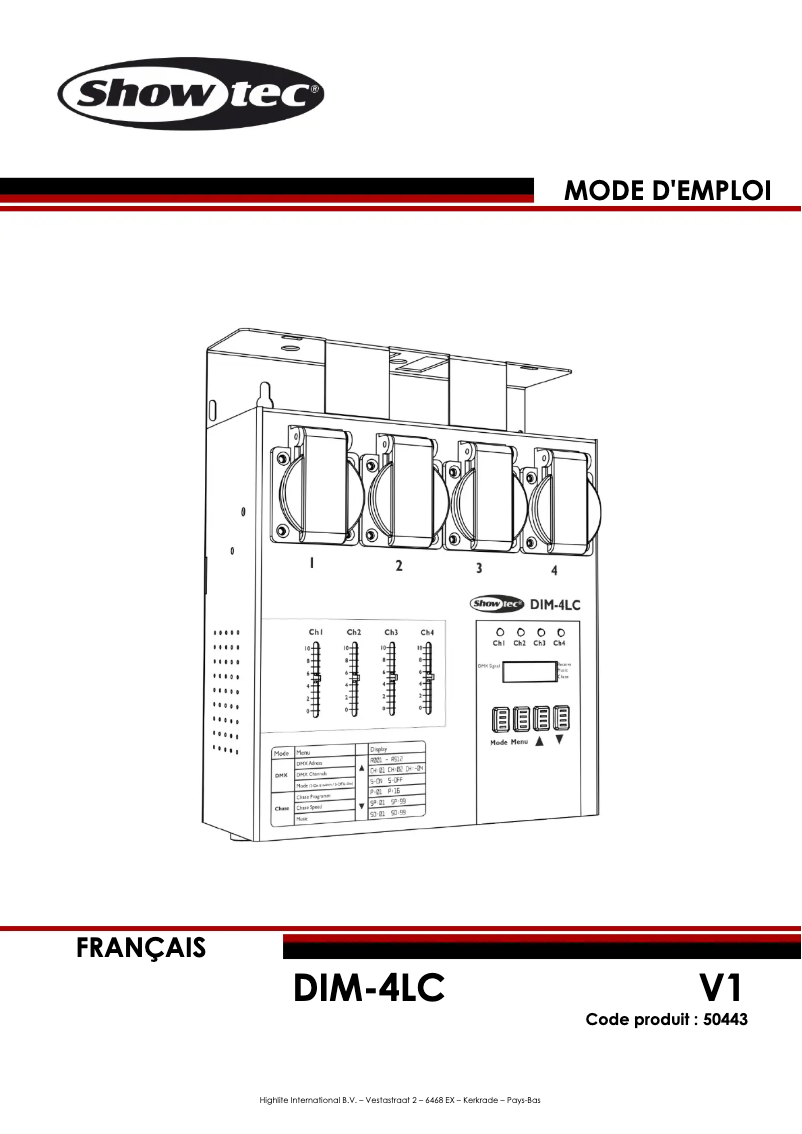 Image de la première page du manuel de l'appareil DIM-4LC