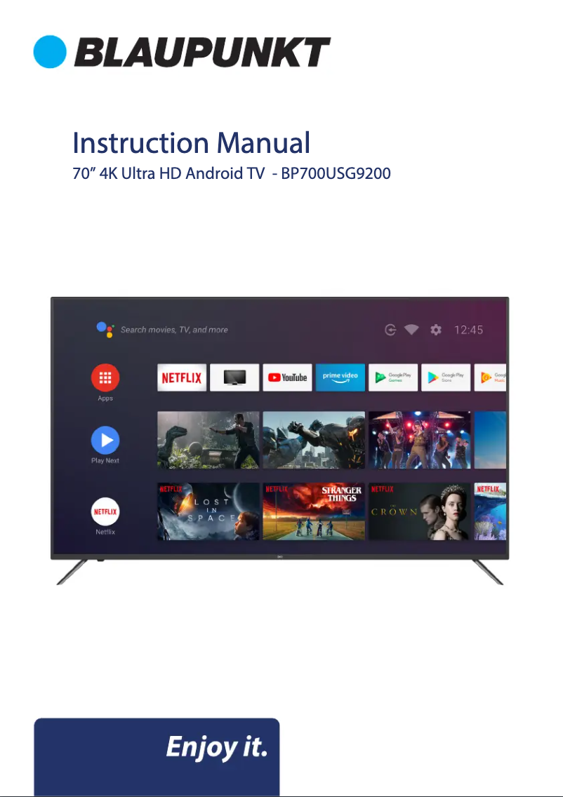 Imagen de la primera página del manual del dispositivo BP700USG9200