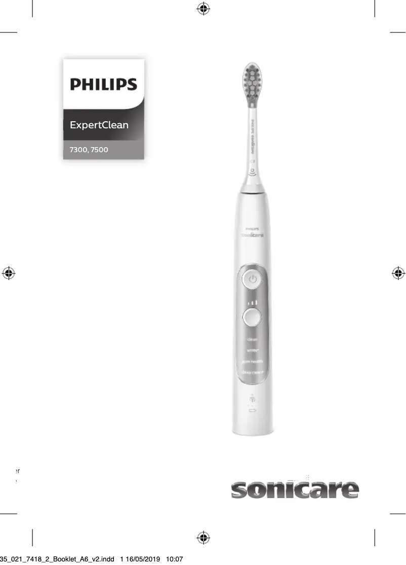 Page 1 de la notice Manuel utilisateur Philips Sonicare ExpertClean 7400 HX9645