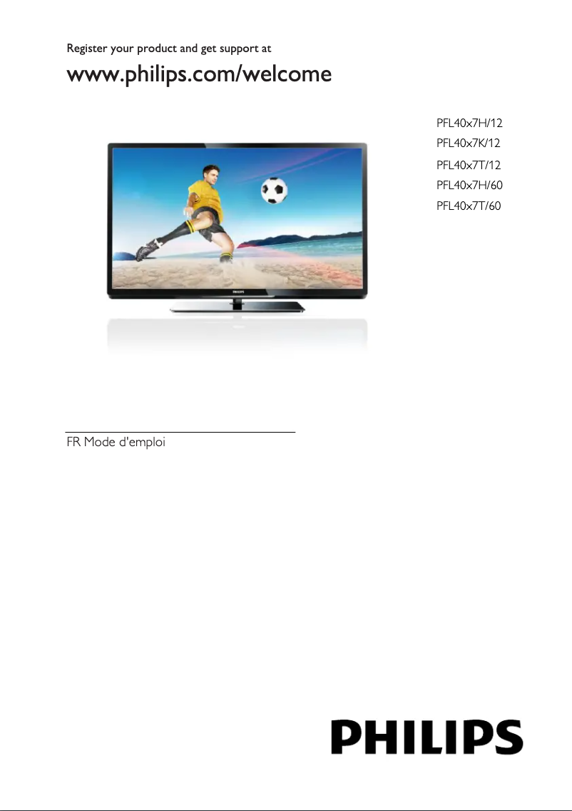 Page 1 de la notice Manuel utilisateur Philips 47PFL4007H