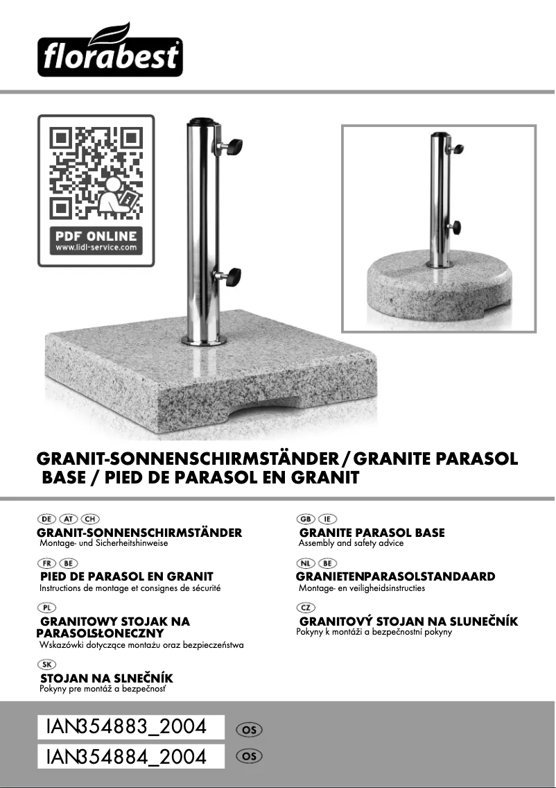 Page 1 de la notice Manuel utilisateur Florabest IAN 354883