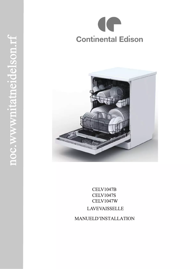 Page n°1 - Manuel utilisateur Continental Edison CELV1047B