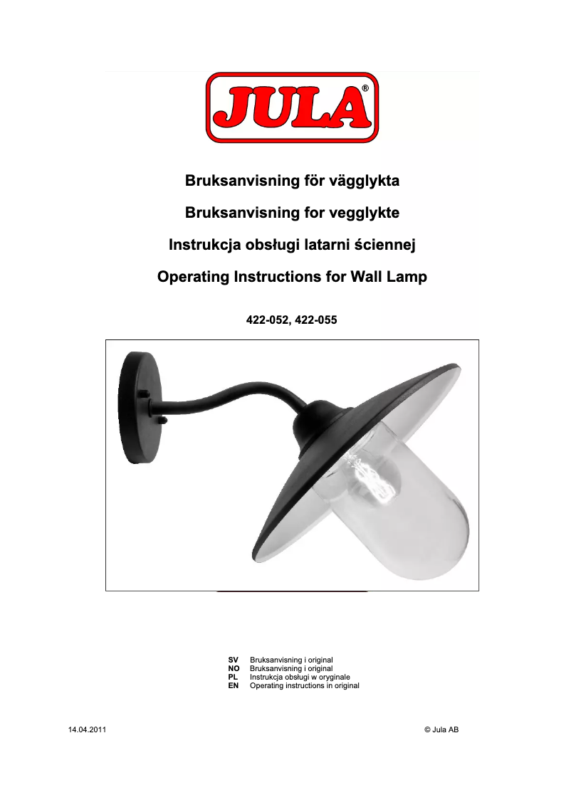 Image de la première page du manuel de l'appareil 422-052