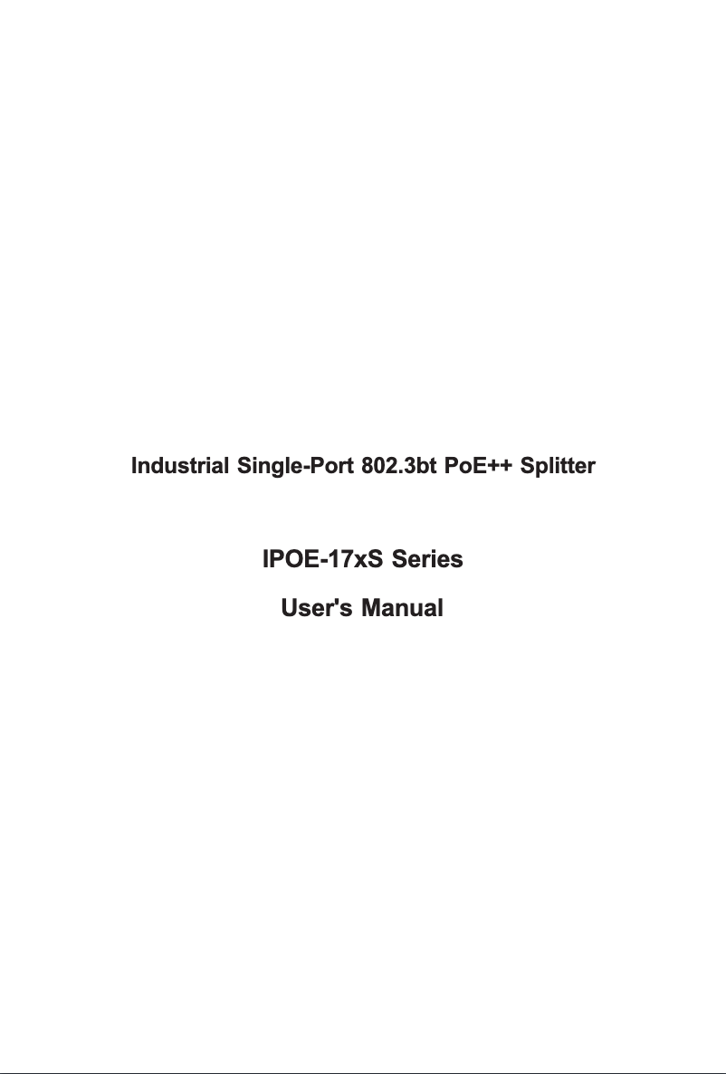Page n°1 - Manuel utilisateur Planet IPOE-176S
