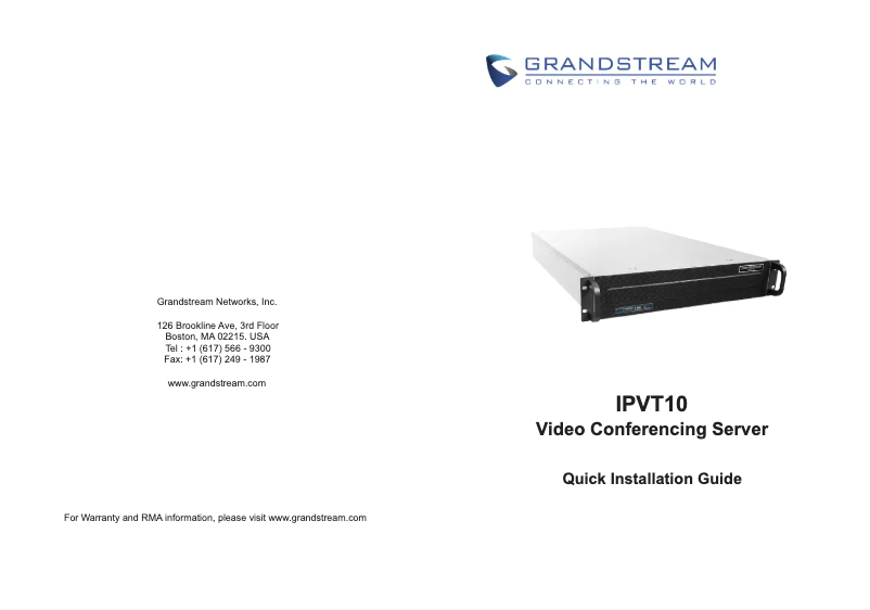 Image de la première page du manuel de l'appareil IPVT10