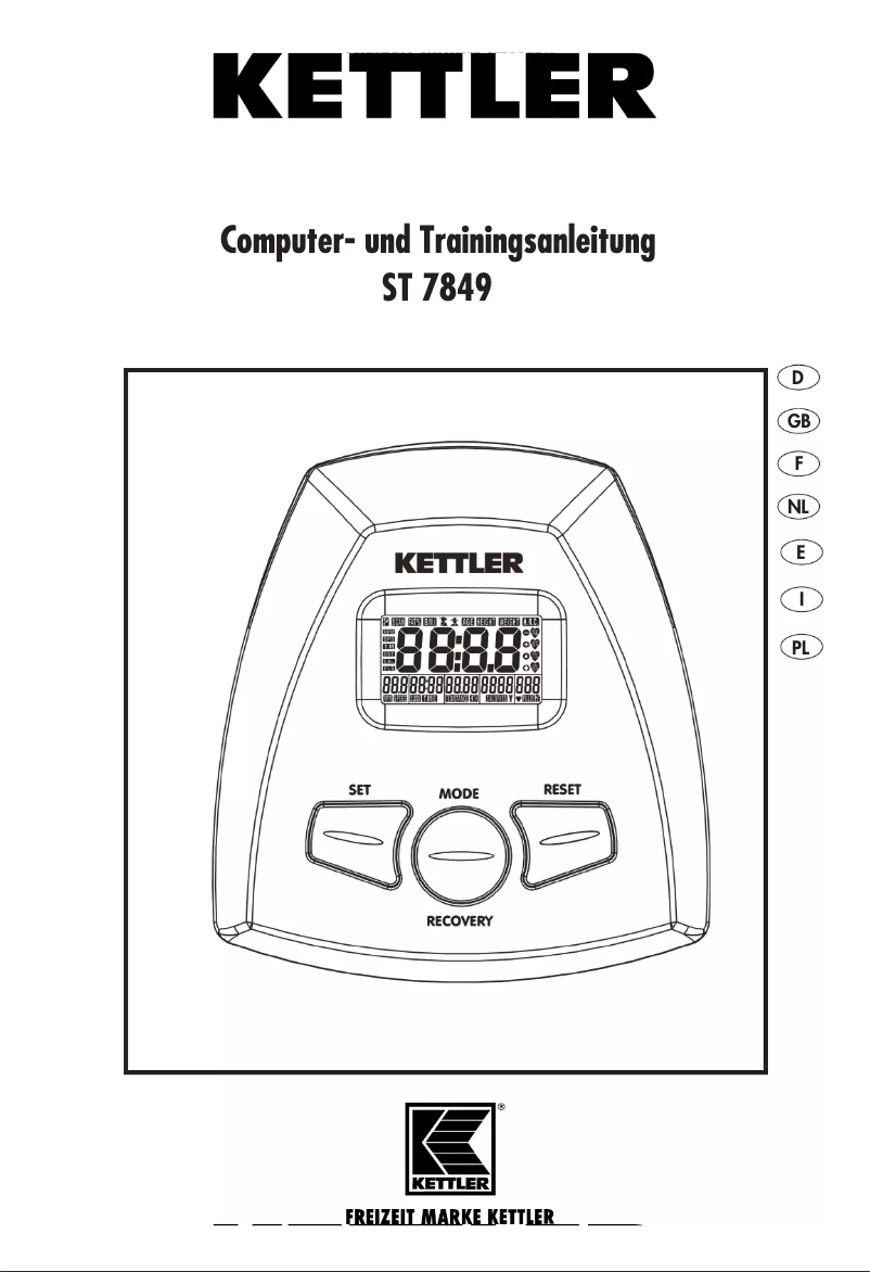 Page 1 de la notice Manuel utilisateur Kettler ALPHA 507