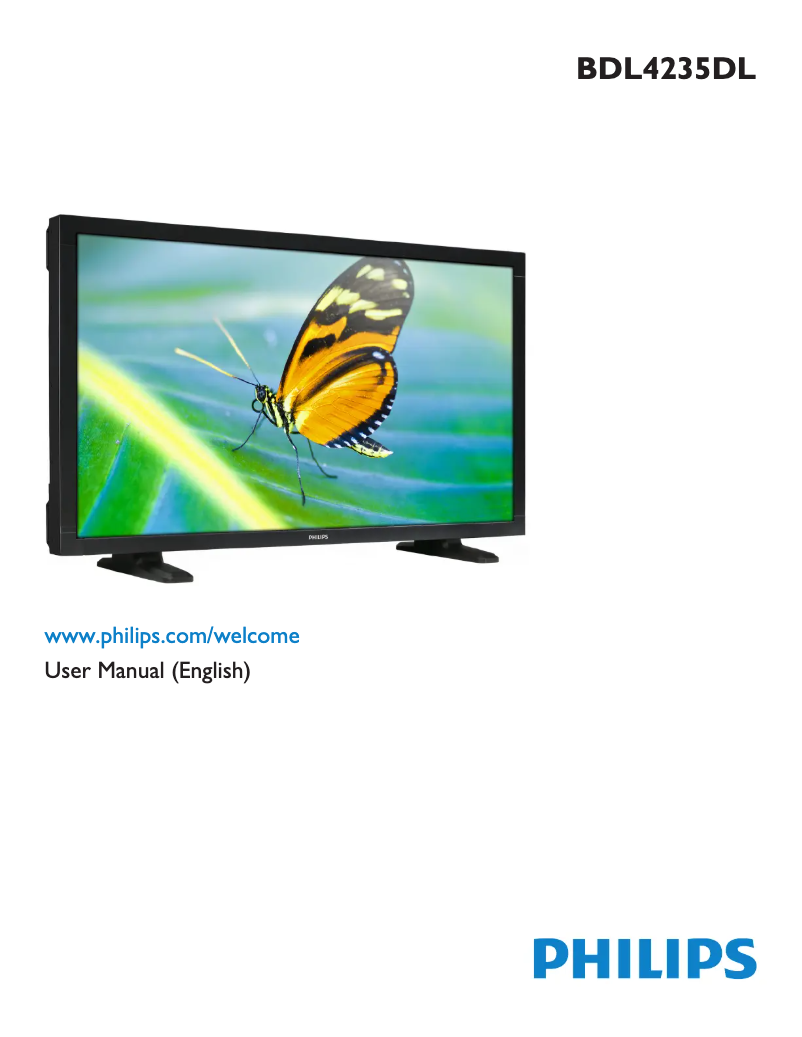 Image de la première page du manuel de l'appareil Signage Solutions BDL4235DL