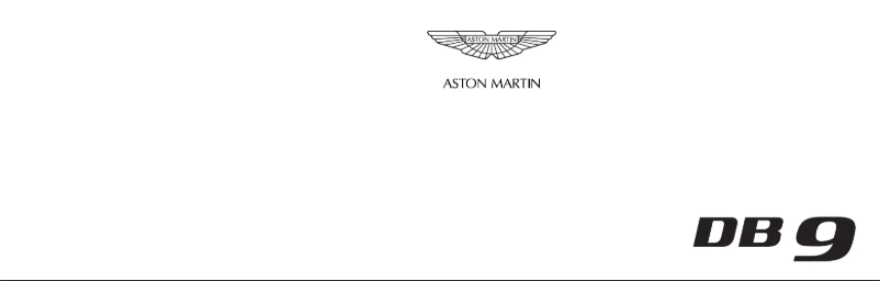 Page 1 de la notice Manuel utilisateur Aston Martin DB9 (2004)
