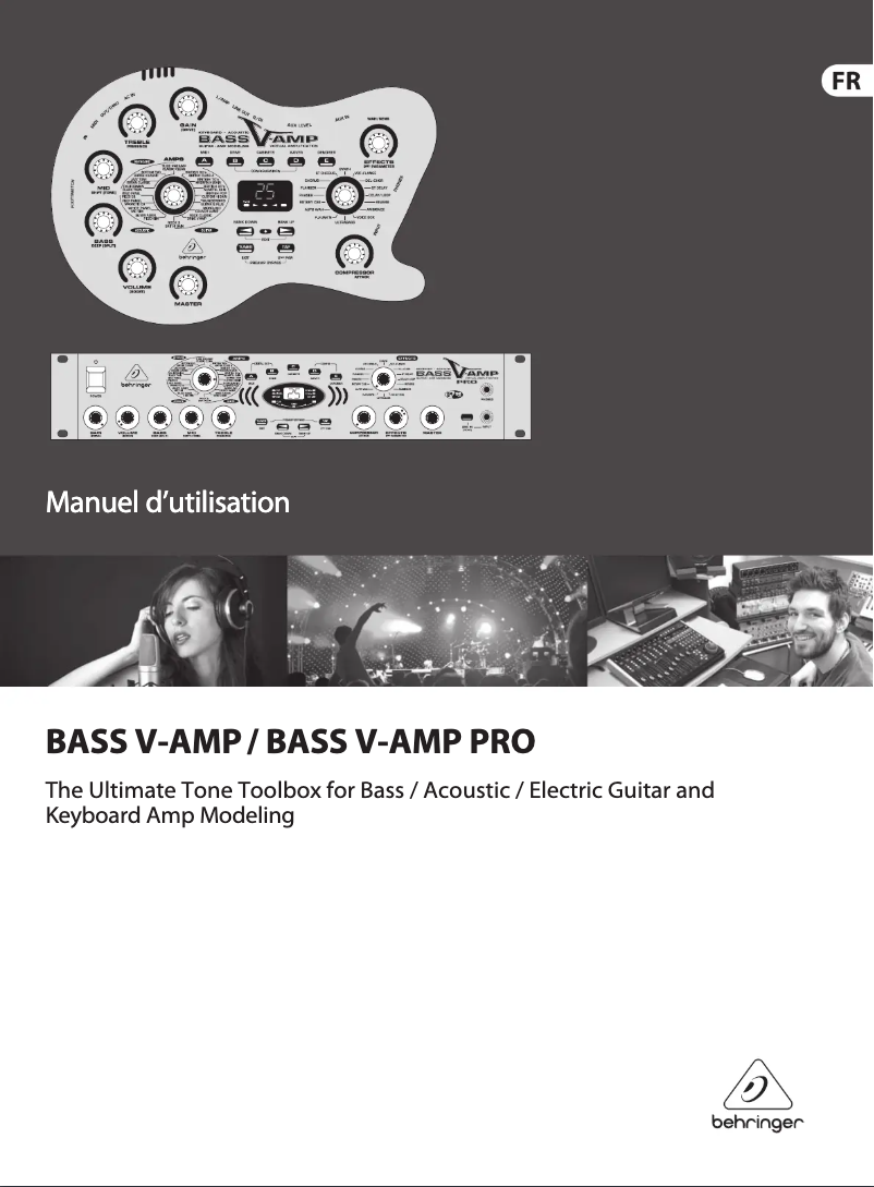 Imagen de la primera página del manual del dispositivo Bass V-AMP Pro