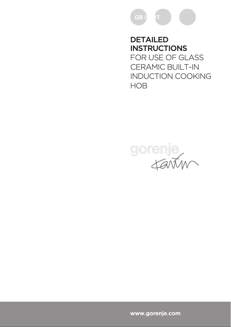 Page 1 de la notice Guide d'installation Gorenje IT646KR