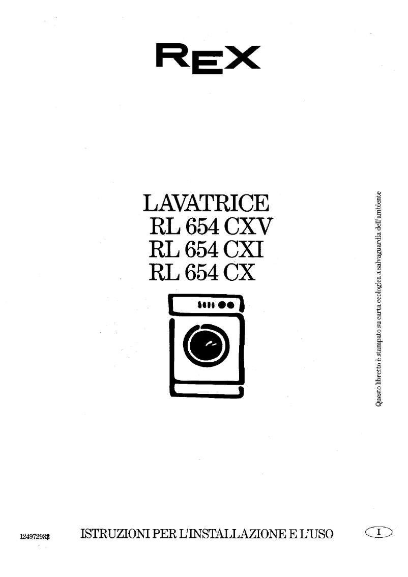 Page 1 de la notice Manuel utilisateur Rex RL654CX