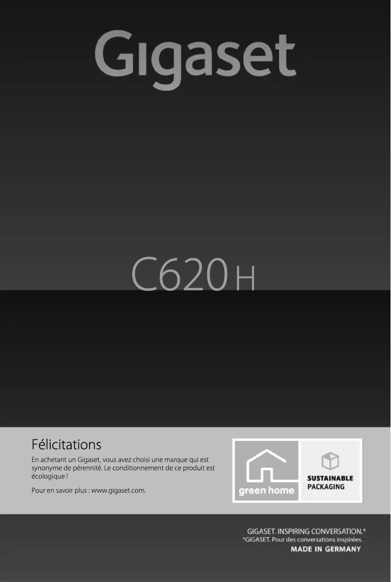 Page n°1 - Manuel utilisateur Gigaset C620H