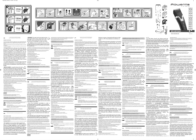 Page 1 de la notice Manuel utilisateur Rowenta Wet&Dry Precision TN5120