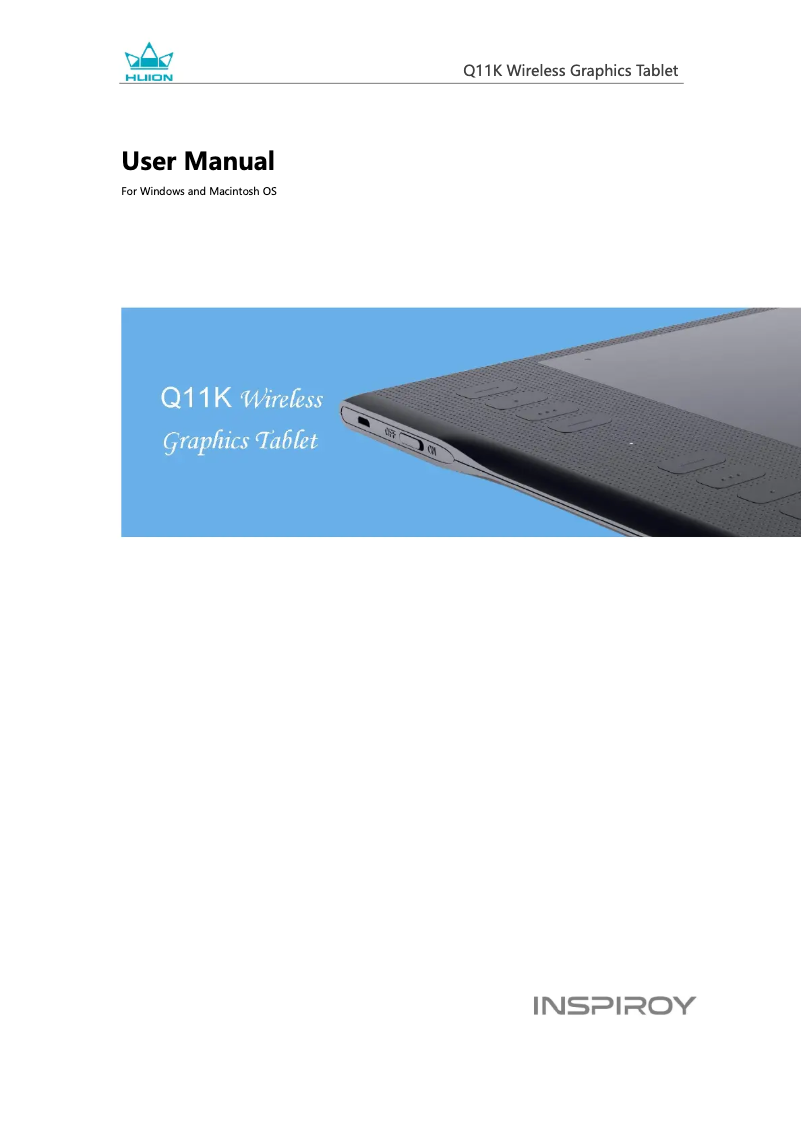 Image de la première page du manuel de l'appareil Inspiroy Q11K Wireless