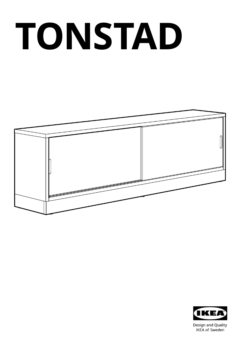 Page 1 de la notice Manuel utilisateur Ikea TONSTAD 505.620.26