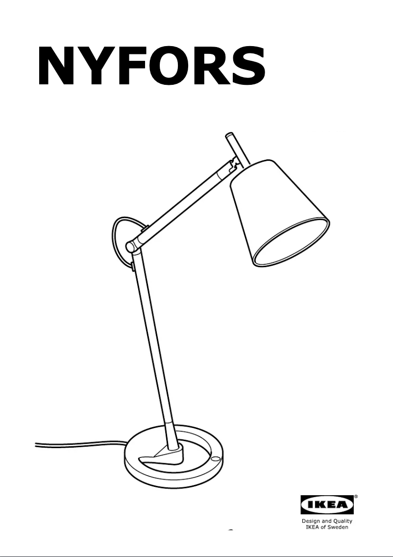 Image de la première page du manuel de l'appareil NYFORS