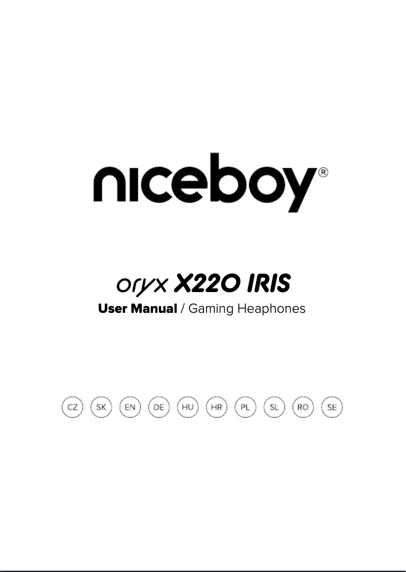 Page 1 de la notice Manuel utilisateur Niceboy ORYX X220 Iris