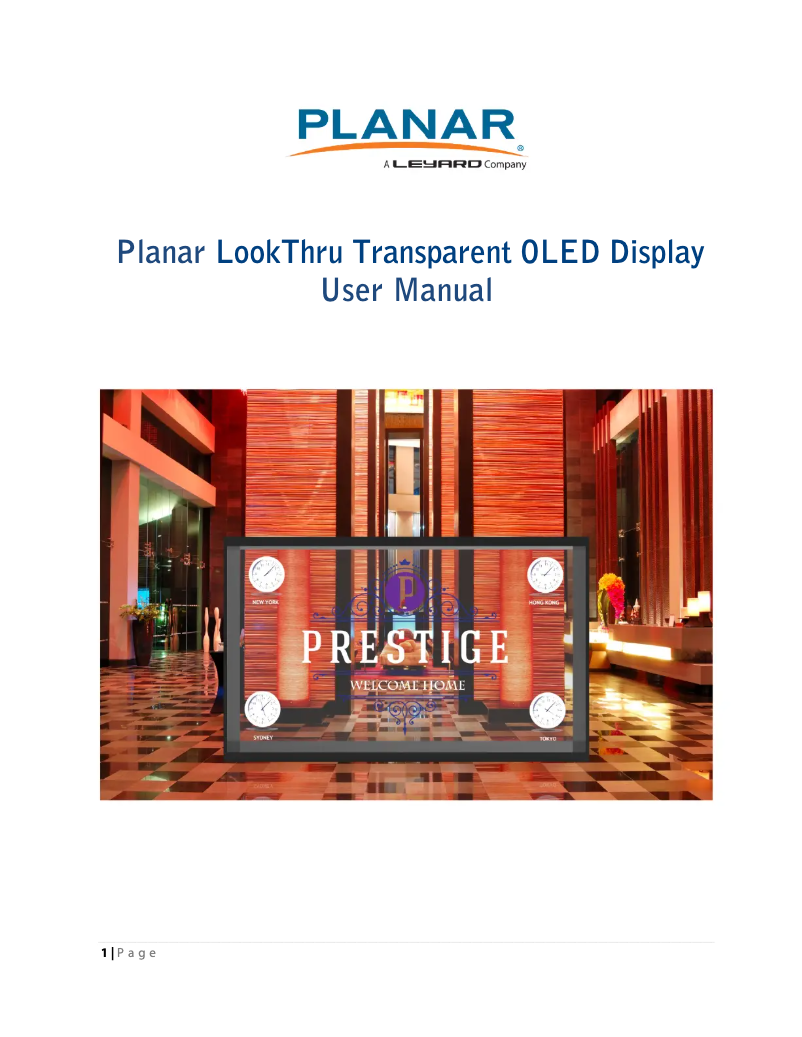 Page n°1 - Manuel utilisateur Planar LookThru LO55