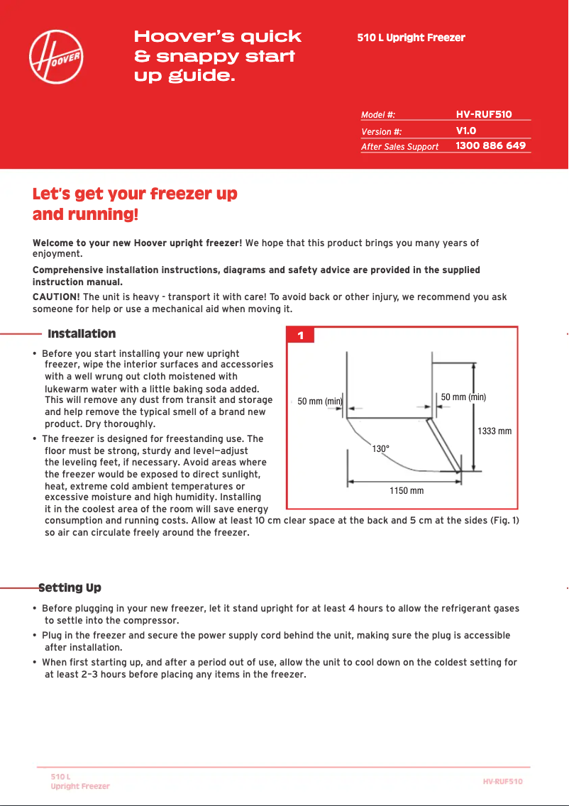 Image de la première page du manuel de l'appareil HV-RUF510