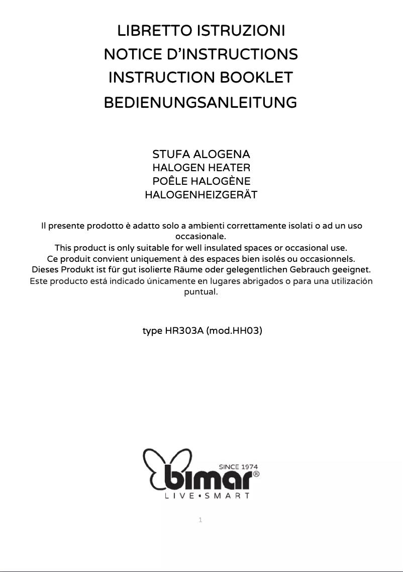 Image de la première page du manuel de l'appareil HR303A