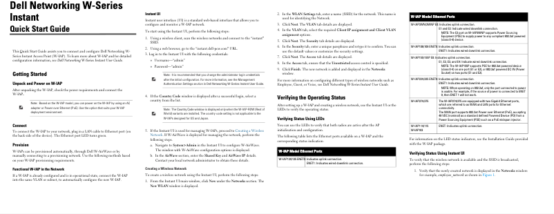 Image de la première page du manuel de l'appareil W-IAP224/225