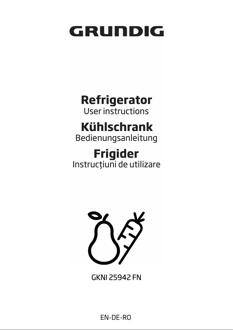 Image de la première page du manuel de l'appareil GKNI 25942 FN