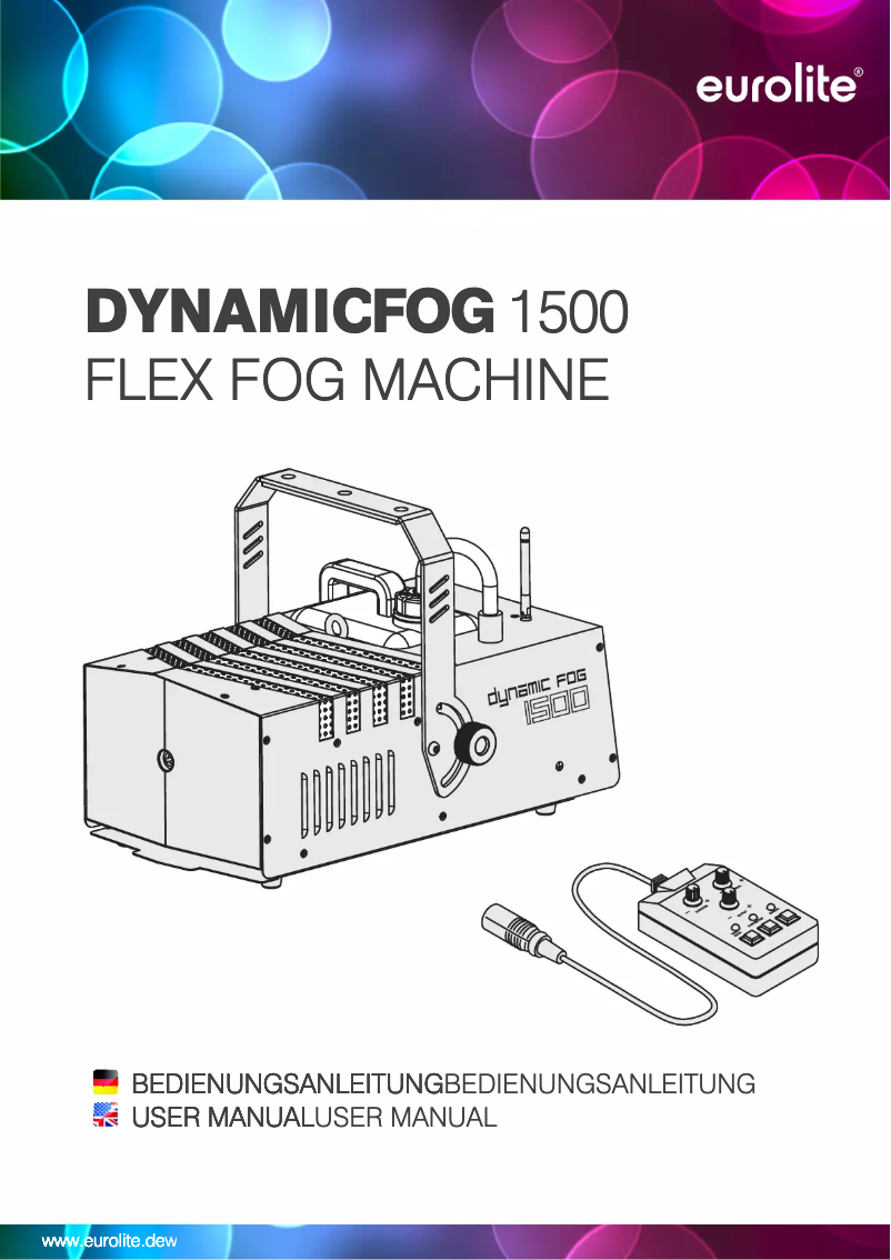 Page 1 de la notice Manuel utilisateur Eurolite Dynamic Fog 1500