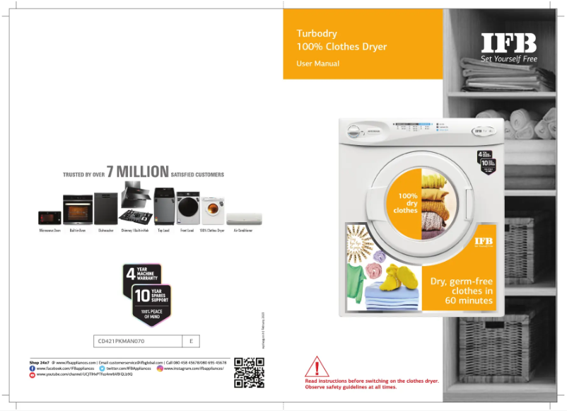 Image de la première page du manuel de l'appareil TurboDry EX