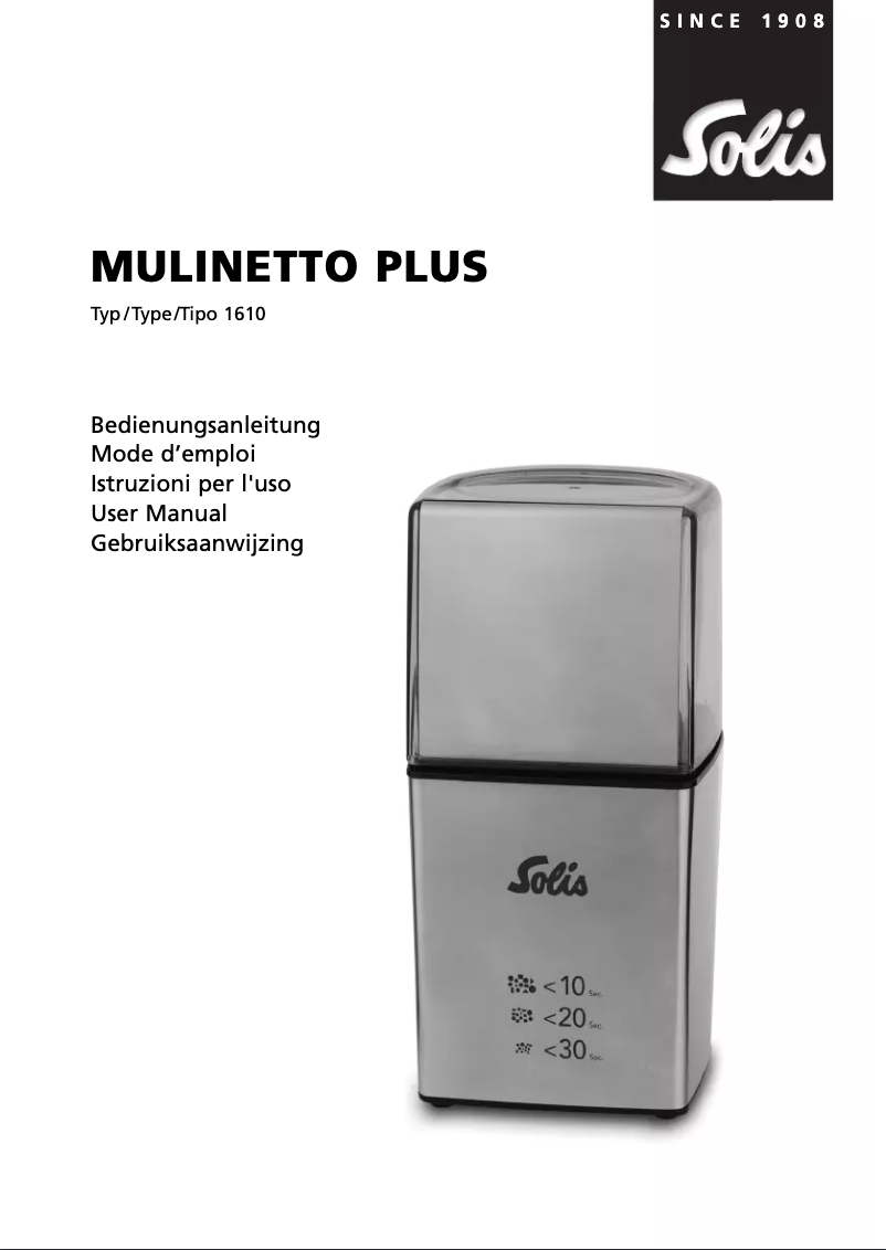 Page n°1 - Manuel utilisateur Solis Mulinetto 1610