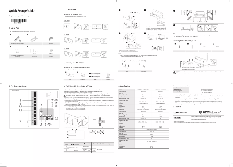Imagen de la primera página del manual del dispositivo HG65AT690UK