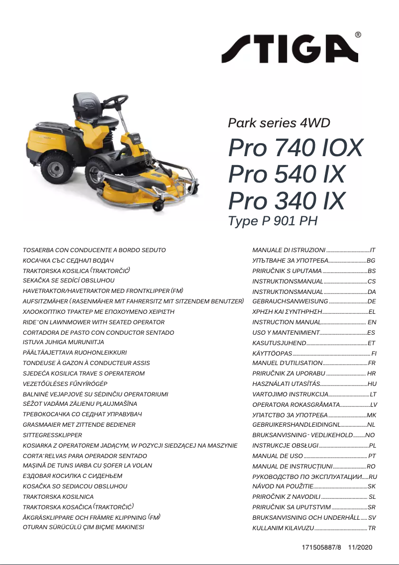 Image de la première page du manuel de l'appareil Park Pro 340 IX