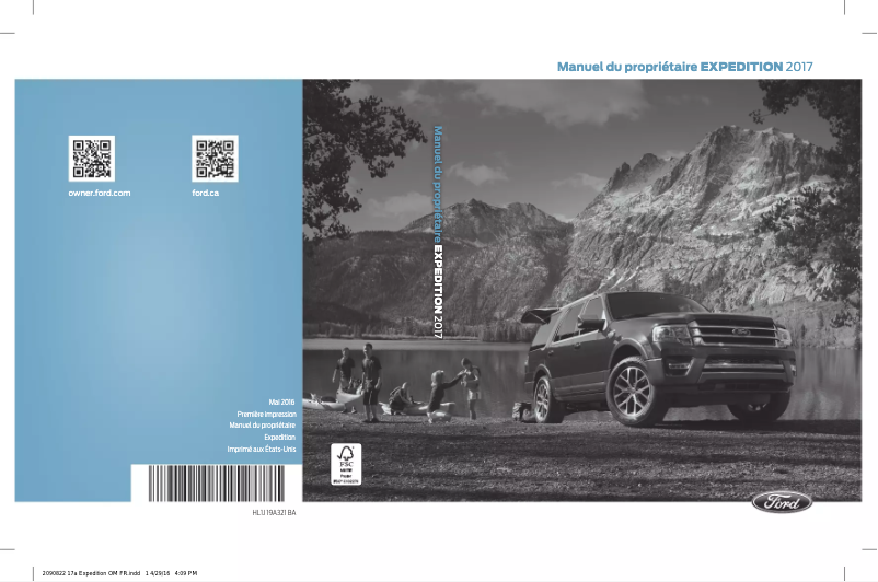 Image de la première page du manuel de l'appareil Expedition (2017)