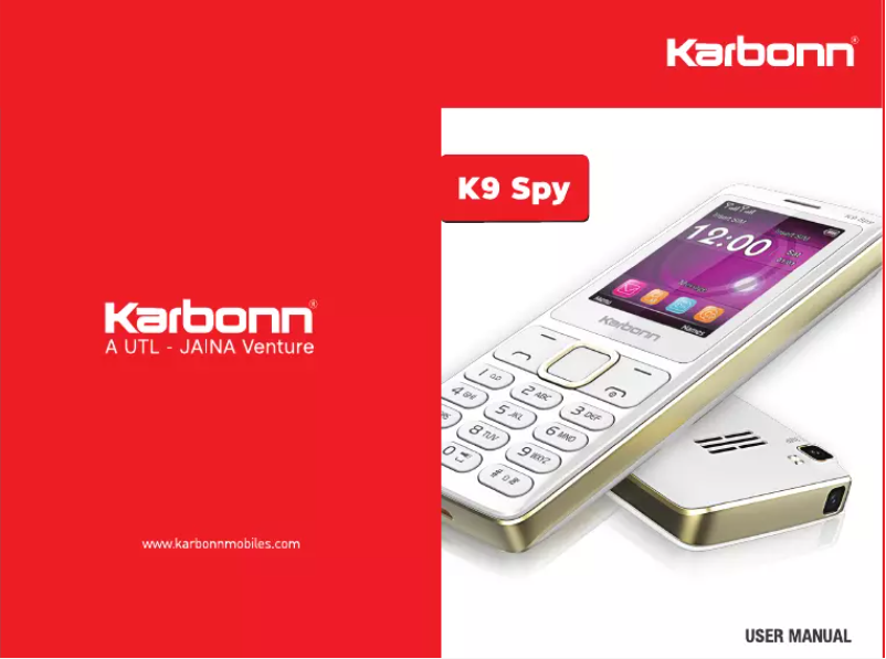 Image de la première page du manuel de l'appareil K9 Spy