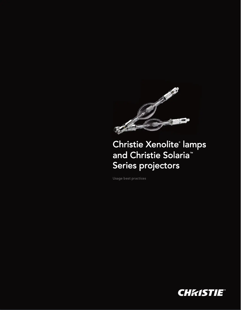 Page 1 de la notice Manuel utilisateur Christie CDXL-60