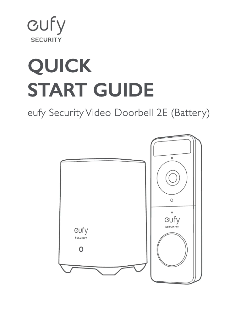 Imagen de la primera página del manual del dispositivo Security Video Doorbell 2E (Battery)