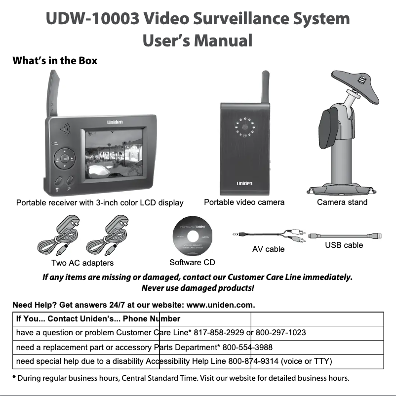 Page 1 de la notice Manuel utilisateur Uniden BC95XLTB