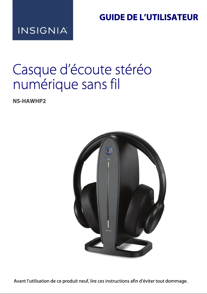 Page n°1 - Manuel utilisateur Insignia NS-HAWHP2