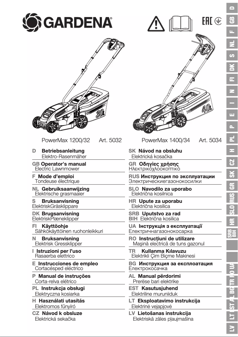 Image de la première page du manuel de l'appareil PowerMax 1400/34