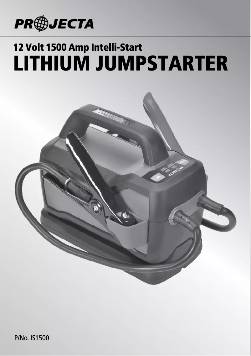Page n°1 - Manuel utilisateur Projecta IS1500